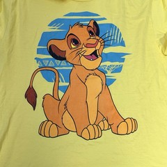 Disney The Lion King Simba Graphic T-Shirt Yellow Adult XL Port & Company Tee