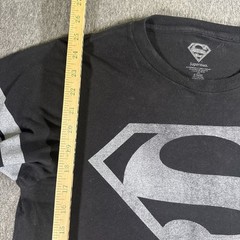 SUPERMAN ORIGINAL LOGO Men’s T SHIRT BLACK TEE OFFICIAL ITEM Small