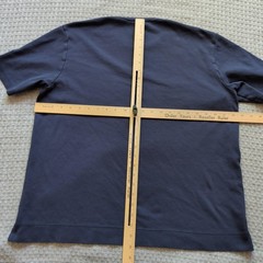 Mr P Porter Shirt Mens Medium Blue Solid Cotton Crewneck T-Shirt Made Portugal