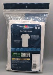 Fruit of the Loom 3 Pack V Necks White Shirts Small 34-36 Comfort Tag Free