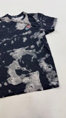 Nike Shirt Mens Small Black Gray Bleach Wash Bubble Allover Print Graphic Tee