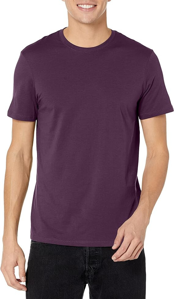 Armani Exchange Men Short Sleeve Pima Cotton Crew Neck Shirt Eggplanet Large