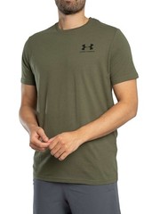 Under Armour Men’s Loose Left Chest Logo T-Shirt, Green