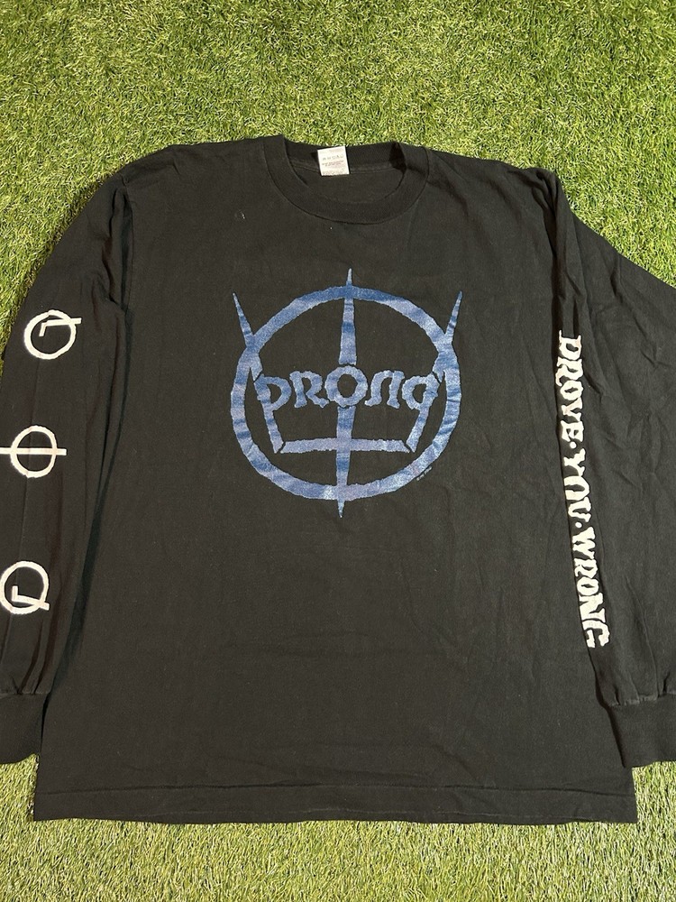Vintage 1991 Prong Prove You Wrong Long Sleeve Tour T Shirt XL 90s Heavy Metal