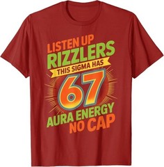 Sigma Has 67 Aura Number 67th Aura Farming Ice Cream Drip T-Shirt