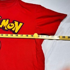 Pokemon Graphic T-Shirt Red Poke Ball Logo Cotton Mens Large Short Sleeve Tee