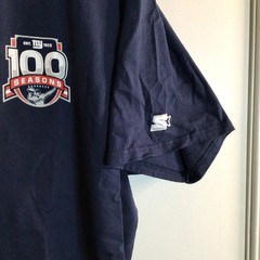 Starter New York Giants 100 Seasons 1925 Anniversary NFL Shirt Mens XL Navy Blue