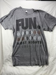 fun Band Most Nights Summer Tour T Shirt M Heather Grey Moon Phase Graphic Tee