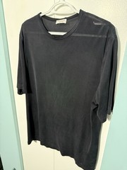 Vintage Gran Sasso Mens T-Shirt Large (50-52) Blue 100% Silk Italy Very Good