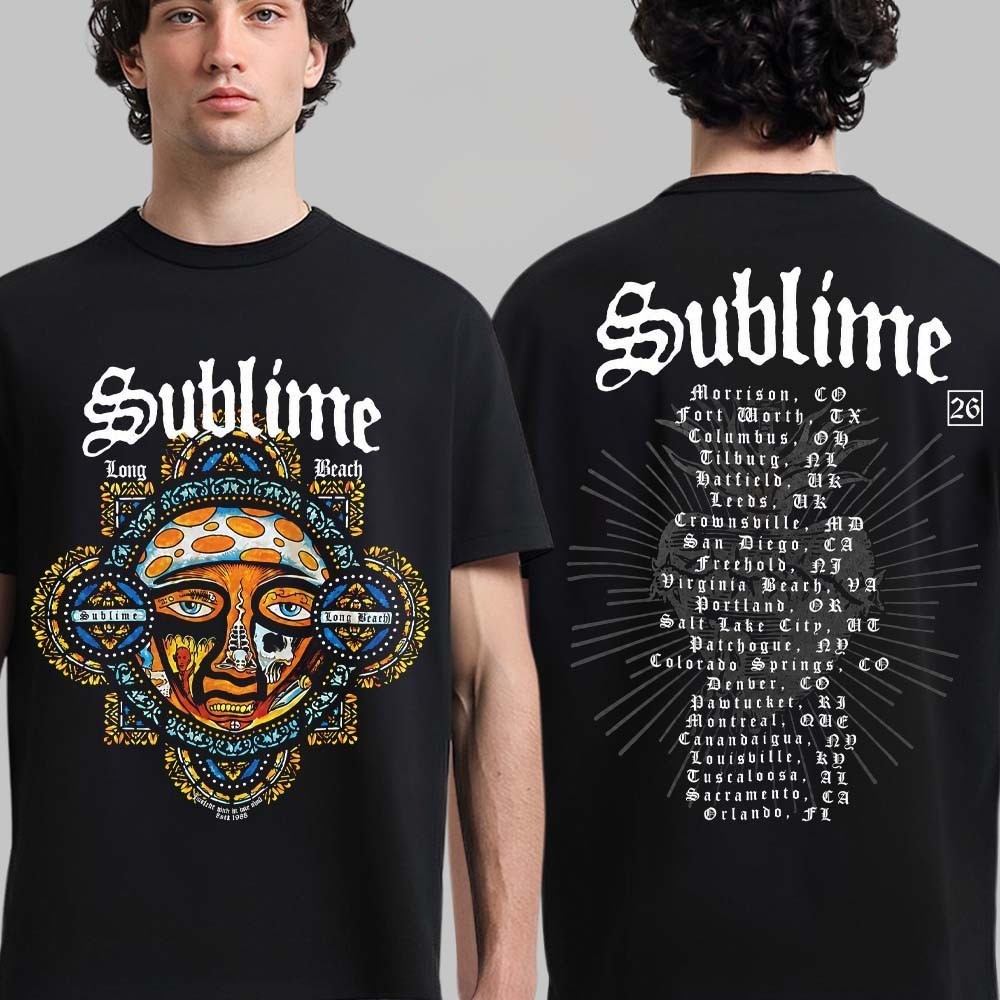 Sublime World Tour 2026 Shirt Double Sided City List Tee