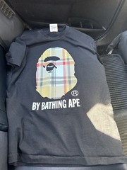 A Bathing Ape BAPE Men’s Black Ape Head Logo Graphic Tee M Cotton Crew Neck