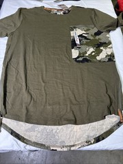 Triple Five Soul Shirt Mens XL Tee Camouflage Army Fatigue Grunge Zipper NWT