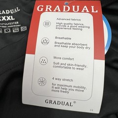 Gradual Sun Protection Long Sleeve Men’s XXXL T-Shirt Quick Drying Performance