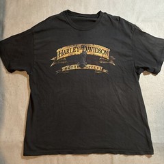 Harley Davidson Shirt Mens XL Black Faded Aurora Colorado 2009 Mile High