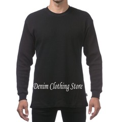 New PROCLUB Men’s Heavyweight THERMAL Top Long Sleeve Shirts Waffle Solid S-5XL