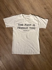 the past is female too white graphic t-shirt