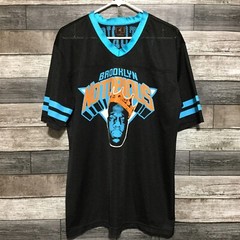 Brooklyn Mint Notorious Big Jersey Men’s L Blue Black V Neck New York Knicks