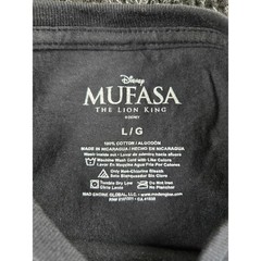 Disney Mufasa The Lion King Mens Large Black Graphic T-Shirt 100% Cotton