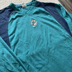 NFL Vintage Y2K Retro Classic Sports Two-Tone Miami Dolphins XL Longsleeve