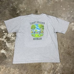 Tommy Bahama T-Shirt Size XXL Gray Doubles Cocktail Graphic Outdoor Beach