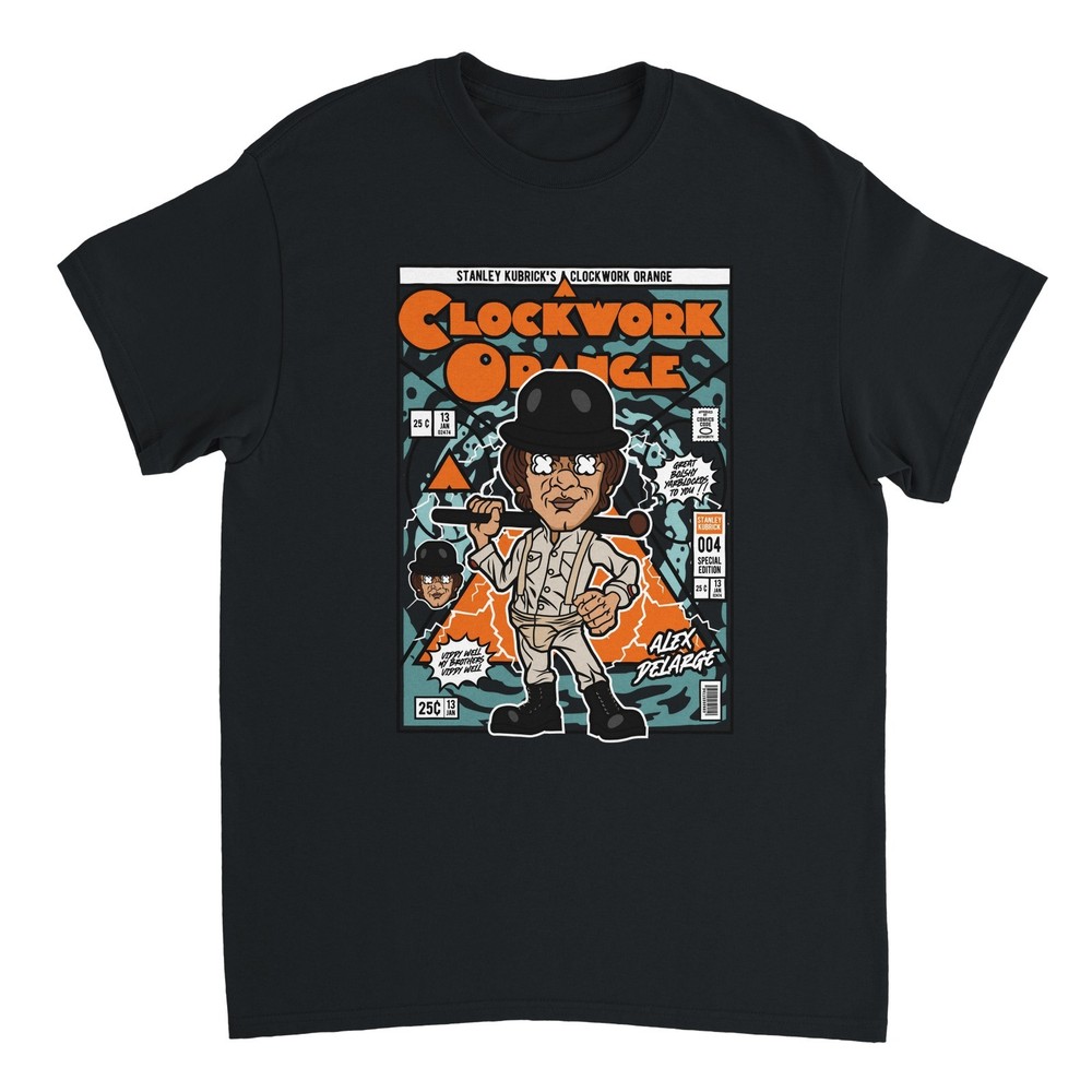 Clockwork Orange Comic Style T‑Shirt Retro Funk Pop Culture Tee