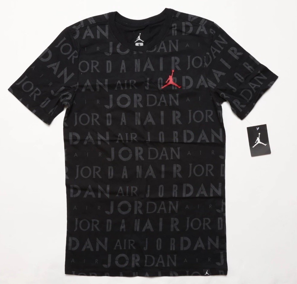 Air Jordan Logo Jumpman Mens T Shirt Size Small in Black