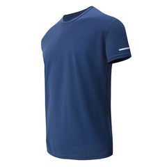 Men’s Solid Color Round Neck Short Sleeve Top 2/4/6 Piece Printed Cuffs Sports