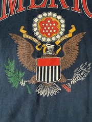 VTG 90’s Galt Sand USA America Eagle Crest T-Shirt MADE IN USA Patriotic Sz L