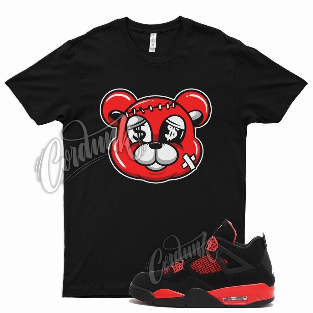 Black STITCH T Shirt for Air J1 4 Red Thunder Gym Varsity Iconic 1 14