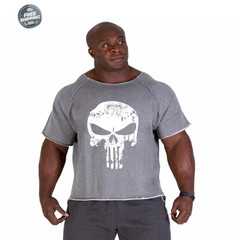 Men’s T Shirts Fitness Men Bodybuilding Shirt Batwing Sleeve Rag Shirt Gym