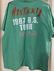 1987 Vintage Def Leppard US Hysteria Tour Concert T-Shirt Size S/M