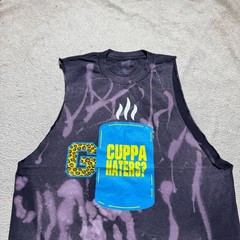 WWE Muscle Tee Mens XL Black Purple Enzo Big Cass Cuppa Haters Bleach Wash Shirt