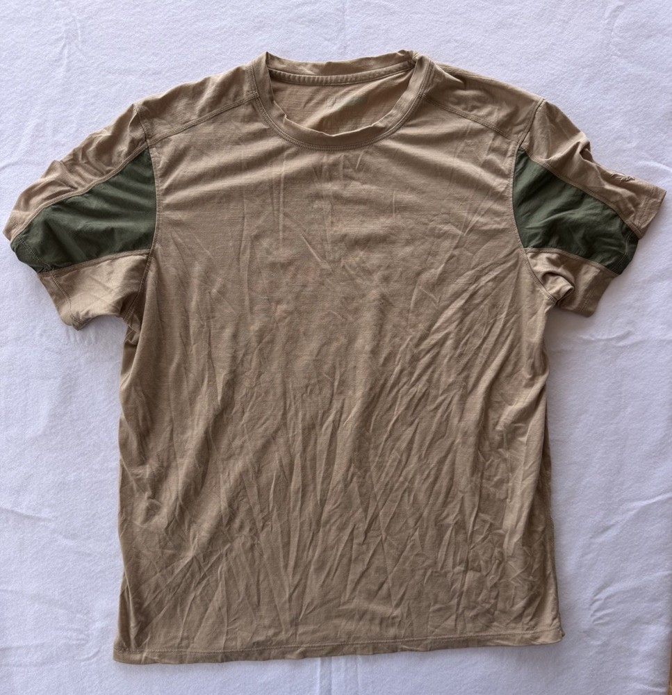 Ibex Mens Journey Merino Wool Weightless T Shirt Size XL Short Sleeve Brown