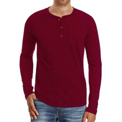 Zonbailon men’s T-shirt solid color crew neck breathable base shirt long sleeve