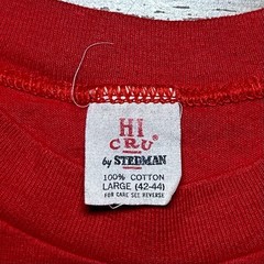 VTG 60s 70s Hi Cru Stedman Red Graphic Tee Single Stitch USA Mens L