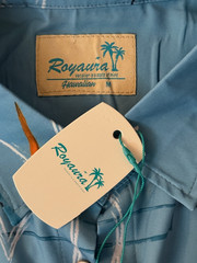 Royaura Hawaiian Shirt Men’s Medium Retro 1950’s Cocktail Bartender Martini NWT