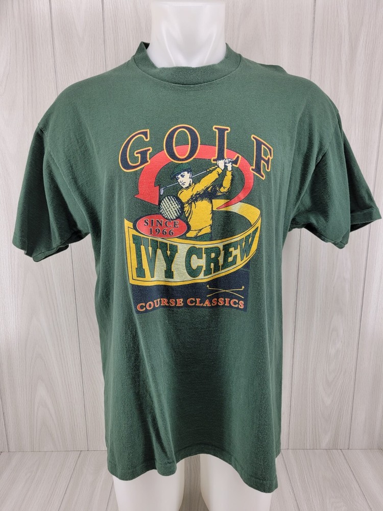 VTG Single Stitch T-Shirt Ivy Crew Golf Course Classics Made in USA Size XL