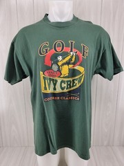 VTG Single Stitch T-Shirt Ivy Crew Golf Course Classics Made in USA Size XL
