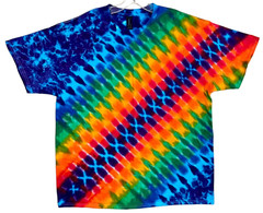 Tie Dye Shirt | Rainbow / DNA Honeycomb | Handmade | Unisex | Tall | Women’s