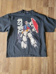 GUNDAM ON A SHAKA HEAVYWEIGHT GARMET DYED T SHIRT “MODERN”