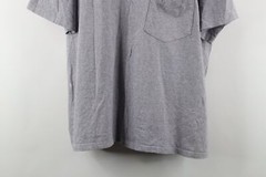 Vintage 90s Streetwear Mens XL Distressed Blank Pocket T-Shirt Heather Gray USA