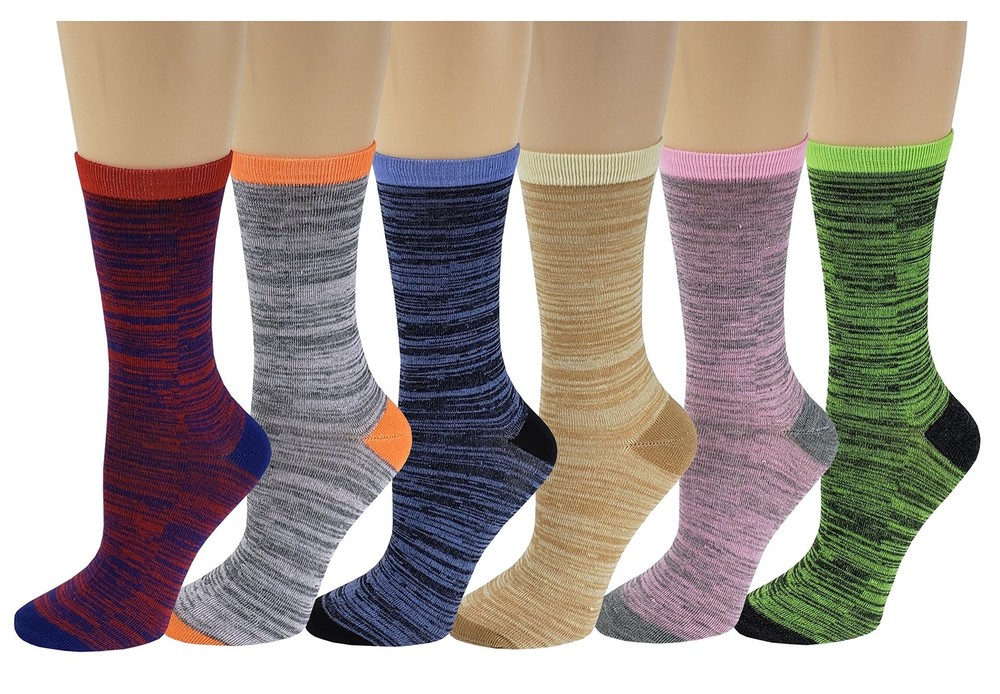 Sumona 6 Pairs Women Colorful Fancy Design Soft & Stretchy Novelty Crew Socks…