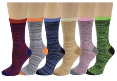 Sumona 6 Pairs Women Colorful Fancy Design Soft & Stretchy Novelty Crew Socks…