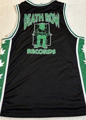 Official Death Row Records 2 Sided Jersey Green Leaf Sides Two Hip Hop Size M