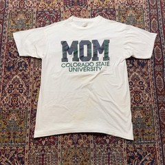 Colorado State University MOM T Shirt XL White Cotton Graphic T Mens Made in USA