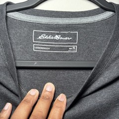 Eddie Bauer TL Tall Large Black Graphic T-Shirt NWOT Mountain Logo Tee