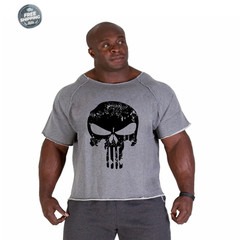 Men’s T Shirts Fitness Men Bodybuilding Shirt Batwing Sleeve Rag Shirt Gym