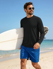 4 Pack Men’s Shirts Long Sleeve Sun Protection UPF 50+ UV SPF Dry Fit T-Shirt…