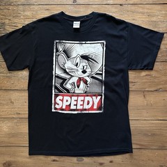 Speedy Gonzales Shirt Mens Large Black Looney Tunes Graphic Tee Gildan Y2K Style