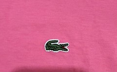 Lacoste Men’s Crew Neck Pima Cotton Jersey T-Shirt, Pink, M (Used).